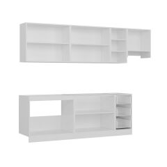 Minar 280 Cm Mutfak Dolabı Beyaz Dore 280-D10