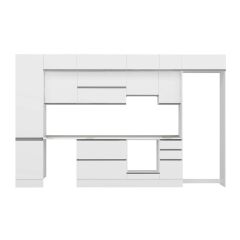 Alvinka 370X240 Cm High Gloss Mutfak Dolabı Mbb-E80B50S40-1 High Gloss | Beyaz - Suntalam