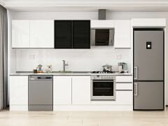 Alvinka 365X222 Cm High Gloss Mutfak Dolabı Mb-E80S45S40-3 High Gloss | Beyaz - Mdf