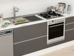 Alvinka 370X240 Cm High Gloss Mutfak Dolabı Mbb-E80B50S40-1 High Gloss | Antrasit - Suntalam