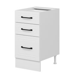 Alvinka Mutfak Modül Mbr_A Alt 3Ç1B2K 45Cm Dolap Beyaz Beyaz