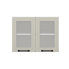 Alvinka Mutfak Modül Mbr_A Üst 2Dk1R 80-H60Cm Dolap Cam Beyaz Kumtaşı Suntalam