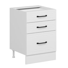 Alvinka Mutfak Modül Mbr_A Alt 3Ç1B2K 60Cm Dolap Beyaz Beyaz