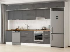 Alvinka 380X240 Cm Klasik Mebran Mutfak Dolabı Beyaz Beyaz Mb-E90S50S40-1