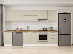 Alvinka 400X222 Cm Klasik Mebran Mutfak Dolabı Mb-E90S50S60-1 Mebran | Kumtaşı - Suntalam