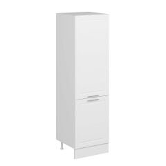 Alvinka Mutfak Modül Mbr_C 60-H210Cm Boy Dolabı Beyaz Beyaz Mdf