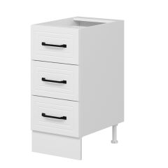 Alvinka Mutfak Modül Mbr_A Alt 3Ç 40Cm Dolap Beyaz Beyaz