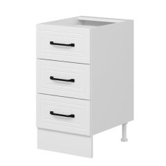 Alvinka Mutfak Modül Mbr_A Alt 3Ç 45Cm Dolap Beyaz Beyaz