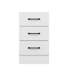 Alvinka Mutfak Modül Mbr_A Alt 3Ç 50Cm Dolap Beyaz Beyaz