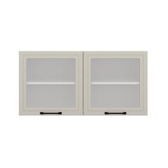 Alvinka Mutfak Modül Mbr_A Üst 2Dk1R 120-H60Cm Dolap Cam Beyaz Kumtaşı Suntalam