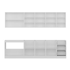 Minar 285 Cm Mutfak Dolabı Beyaz Antrasit 285-A1