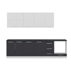 Minar 285 Cm Mutfak Dolabı Beyaz Antrasit 285-A3