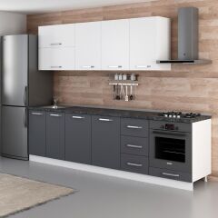 Minar 285 Cm Mutfak Dolabı Beyaz Antrasit 285-A3