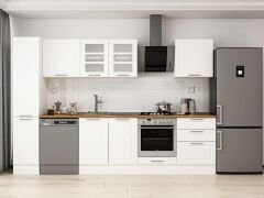 Alvinka 310X210 Cm Klasik Mebran Mutfak Dolabı Mb-E90B40S60-3 Mebran | Beyaz - Mdf