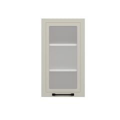 Alvinka Mutfak Modül Mbr_A Üst 1Dk2R 40-H72Cm Dolap Cam Beyaz Kumtaşı Mdf