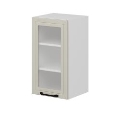 Alvinka Mutfak Modül Mbr_A Üst 1Dk2R 40-H72Cm Dolap Cam Beyaz Kumtaşı Mdf