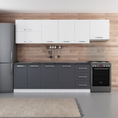 Minar 285 Cm Mutfak Dolabı Beyaz Antrasit 285-A4