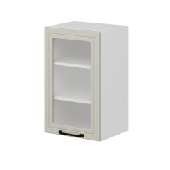 Alvinka Mutfak Modül Mbr_A Üst 1Dk2R 45-H72Cm Dolap Cam Beyaz Kumtaşı Mdf