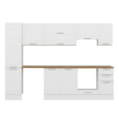 Alvinka 295X210 Cm Klasik Mebran Mutfak Dolabı Mb-E90B45S40-1 Mebran | Beyaz - Suntalam