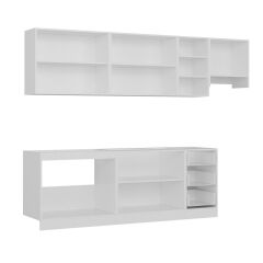 Minar 285 Cm Mutfak Dolabı Beyaz Antrasit 285-A7