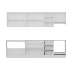 Minar 285 Cm Mutfak Dolabı Beyaz Antrasit 285-A8