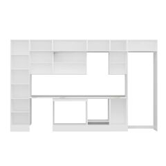 Alvinka 375X240 Cm High Gloss Mutfak Dolabı Mbb-E80B50S45-2 High Gloss | Beyaz - Mdf