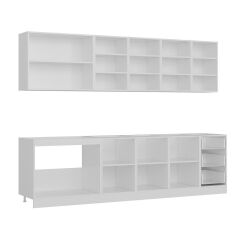 Minar 285 Cm Mutfak Dolabı Beyaz Dore 285-D1