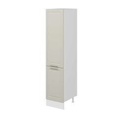 Alvinka Mutfak Modül Mbr_C 45-H210Cm Boy Dolabı Beyaz Kumtaşı