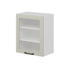 Alvinka Mutfak Modül Mbr_A Üst 1Dk2R 60-H72Cm Dolap Cam Beyaz Kumtaşı Mdf