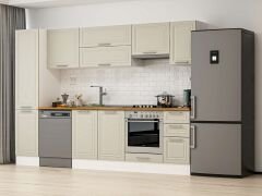 Alvinka 295X210 Cm Klasik Mebran Mutfak Dolabı Mb-E90B45S40-1 Mebran | Kumtaşı - Mdf