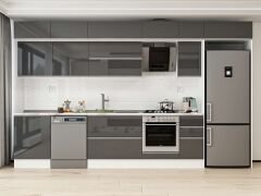 Alvinka 380X240 Cm High Gloss Mutfak Dolabı Mb-E80S60S40-2