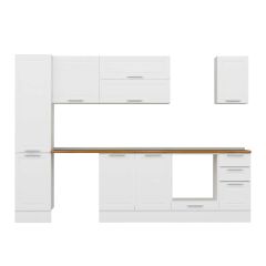 Alvinka 295X210 Cm Klasik Mebran Mutfak Dolabı Mb-E90B45S40-2 Mebran | Beyaz - Suntalam