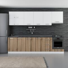 Minar 285 Cm Mutfak Dolabı Beyaz Dore 285-D5