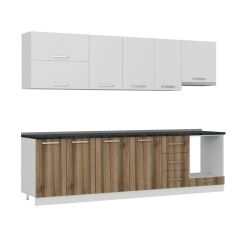 Minar 285 Cm Mutfak Dolabı Beyaz Dore 285-D5