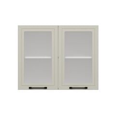 Alvinka Mutfak Modül Mbr_A Üst 2Dk1R 90-H72Cm Dolap Cam Beyaz Kumtaşı Mdf