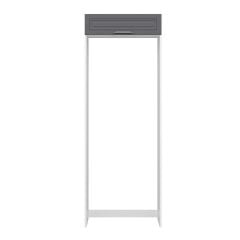 Alvinka Mutfak Modül Mbr_C 80-H222Cm Buz Dolabı Beyaz Antrasit Mdf