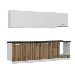 Minar 285 Cm Mutfak Dolabı Beyaz Dore 285-D8