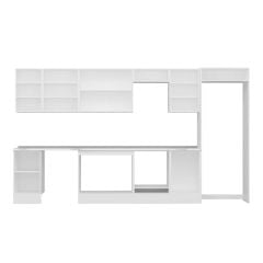 Alvinka 375X222 Cm High Gloss Mutfak Dolabı Mb-E80S45S50-3 High Gloss | Beyaz - Mdf