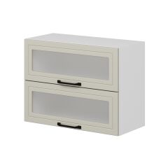 Alvinka Mutfak Modül Mbr_A Üst 2Yk1R 80-H60Cm Dolap Cam Beyaz Kumtaşı Suntalam