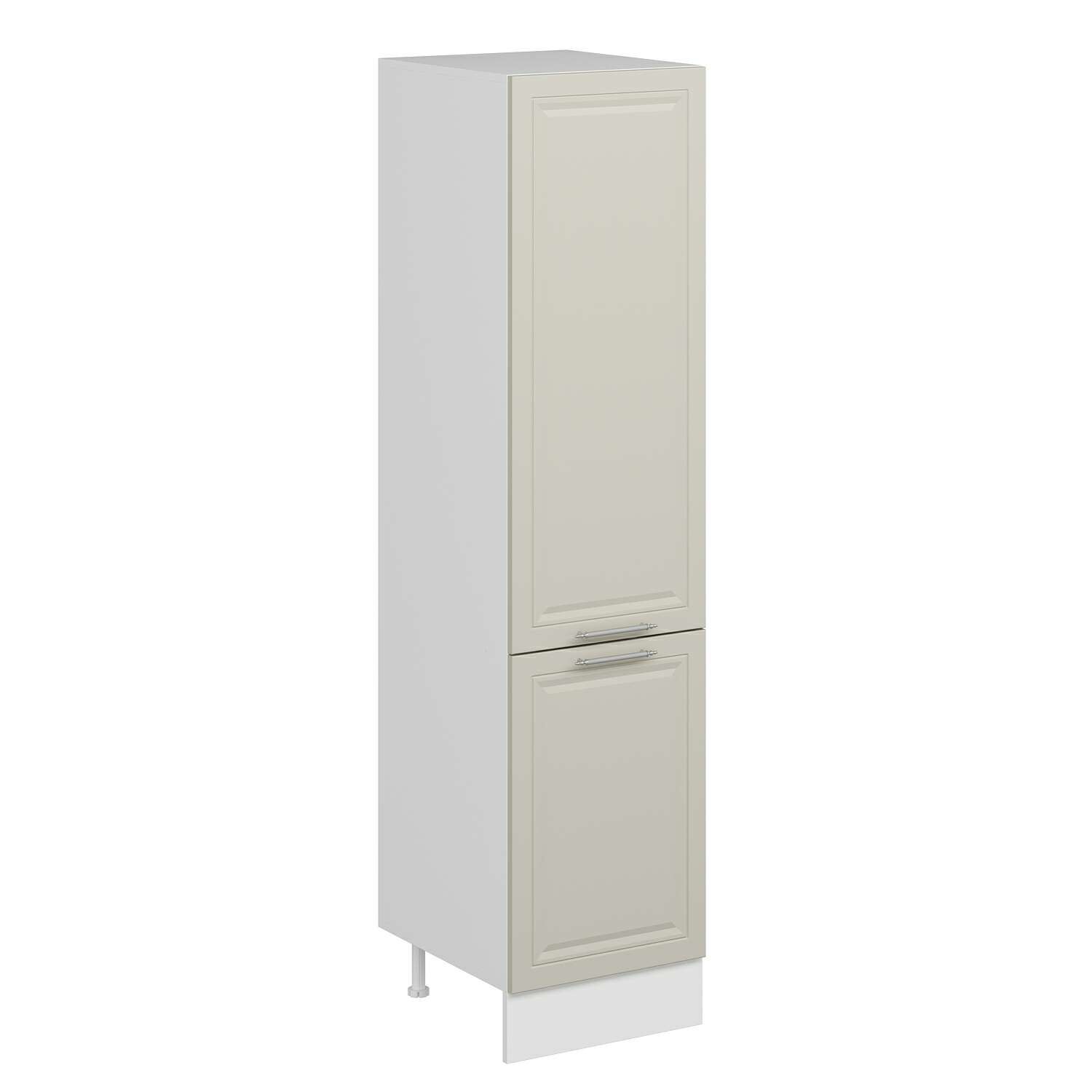 Alvinka Mutfak Modül Mbr_C 50-H210Cm Boy Dolabı Beyaz Kumtaşı