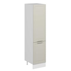 Alvinka Mutfak Modül Mbr_C 50-H210Cm Boy Dolabı Beyaz Kumtaşı