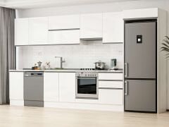 Alvinka 385X222 Cm High Gloss Mutfak Dolabı Mb-E80S45S60-1 High Gloss | Beyaz - Suntalam