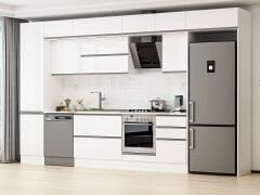 Alvinka 380X240 Cm High Gloss Mutfak Dolabı Mbb-E80B50S50-2 High Gloss | Beyaz - Mdf