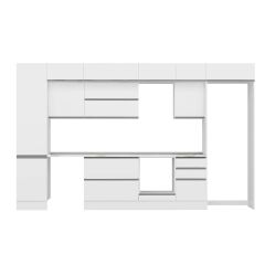 Alvinka 380X240 Cm High Gloss Mutfak Dolabı Mbb-E80B50S50-2 High Gloss | Beyaz - Mdf