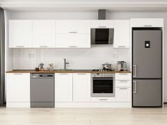 Alvinka 390X222 Cm Klasik Mebran Mutfak Dolabı Mb-E90S60S40-2 Mebran | Beyaz - Suntalam