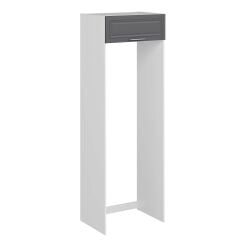 Alvinka Mutfak Modül Mbr_C 80-H240Cm Buz Dolabı Beyaz Antrasit Mdf