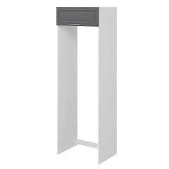 Alvinka Mutfak Modül Mbr_C 80-H240Cm Buz Dolabı Beyaz Antrasit Mdf