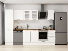 Alvinka 295X210 Cm Klasik Mebran Mutfak Dolabı Mb-E90B45S40-3 Mebran | Beyaz - Mdf