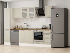 Alvinka 295X210 Cm Klasik Mebran Mutfak Dolabı Mb-E90B45S40-3 Mebran | Kumtaşı - Mdf