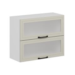 Alvinka Mutfak Modül Mbr_A Üst 2Yk1R 90-H72Cm Dolap Cam Beyaz Kumtaşı Mdf